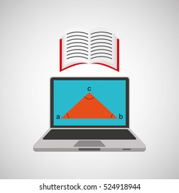learn online school geometry book vector illustration eps 10