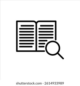 learn outline icon. study black line illustration.