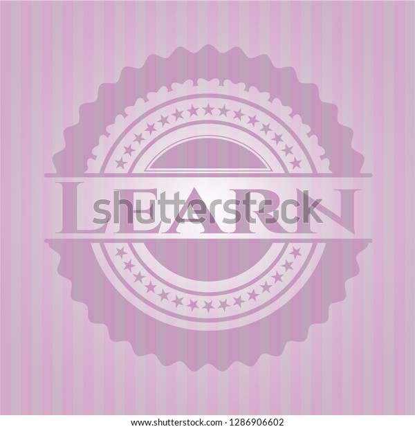 Learn Pink Emblem Stock Vector (Royalty Free) 1286906602 | Shutterstock