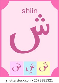 learn to read Arabic letter punctuation in the form of flashcards for education