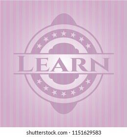 Learn realistic pink emblem