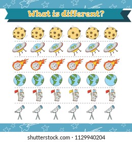 Learn shapes and geometric figures. Which is different Preschool or kindergarten worksheet.