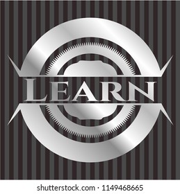 Learn silvery emblem or badge