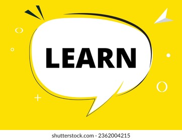 Aprender texto de burbuja de voz. Hola allí en color brillante para Sticker, Banner y Poster. ilustración vectorial.
