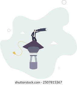 lernen oder studieren Sie einen neuen Kurs für Geschäftserfolg concept.flat Design mit Menschen.