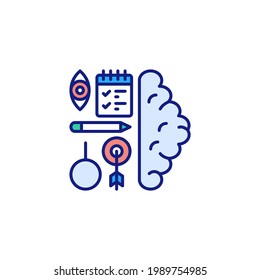 Learn to think icon in vector. Logotype