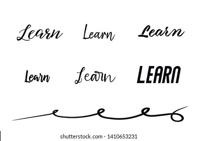 Learn Vector calligraphy saying for print