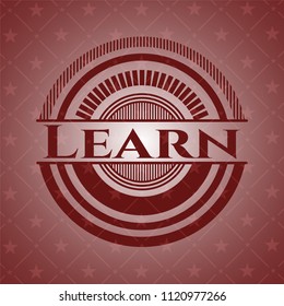 Learn vintage red emblem