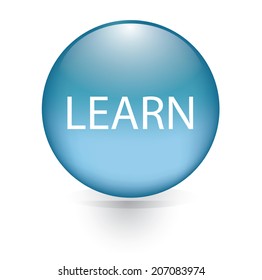 Learn word blue button 