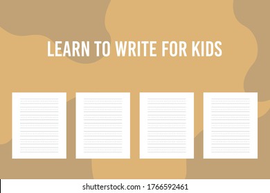 learn to write for kids