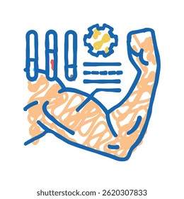 learn your strengths doodle icon sketch vector. learn your strengths sign. isolated symbol illustration