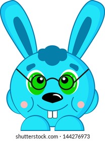 Learned blue rabbit
