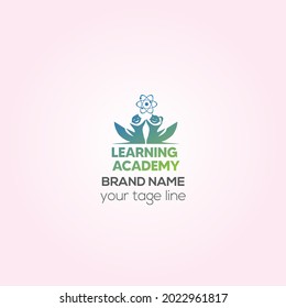 Learning Academy Vector logo design, School Brand Identity design monogram