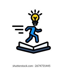 Learning Agility Icon Lineal Color Vector Illustration