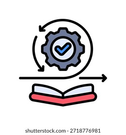 Ícone de agilidade de aprendizagem Ilustração de vetor de cor linear