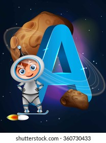 Learning alphabet: A for astronaut and asteroid