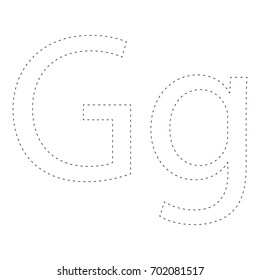 Learning alphabet, letter.  Worksheet.   Learning alphabet. connect the dots and coloring page. Game for kids. Restore dashed line - trace game for children. 