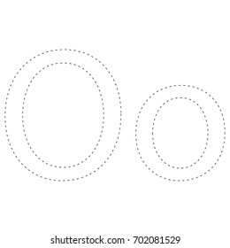 Learning alphabet, letter.  Worksheet.   Learning alphabet. connect the dots and coloring page. Game for kids. Restore dashed line - trace game for children. 