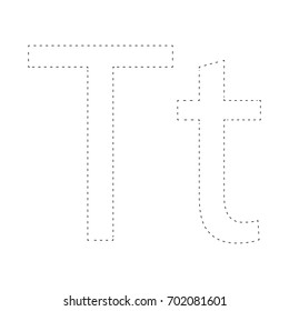 Learning alphabet, letter.  Worksheet.   Learning alphabet. connect the dots and coloring page. Game for kids. Restore dashed line - trace game for children. 
