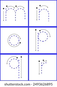 learning alphabet tracing letters kids worksheet