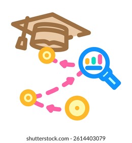 learning analytics online platform color icon vector. learning analytics online platform sign. isolated symbol illustration