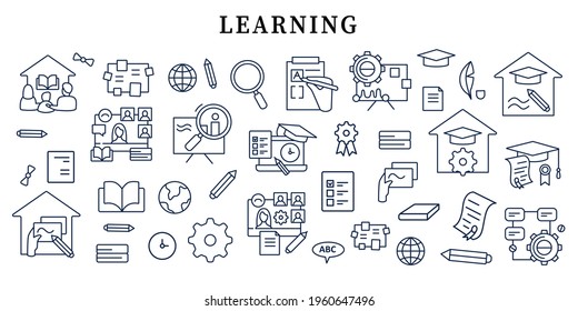 Learning Banner Icon Personal Growth Professional Stock Vector (Royalty ...