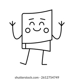 learning book character line icon vector. learning book character sign. isolated contour symbol black illustration