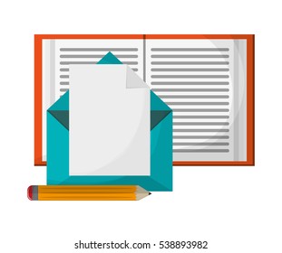 learning book email envelope pencil