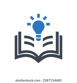 Learning Book Icon On White Background