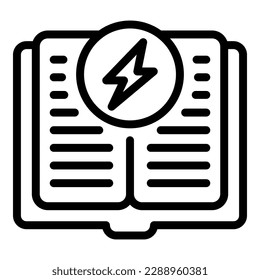 Learning book icon outline vector. School education. Kid learn