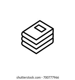learning books line black icon