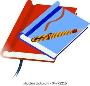 Learning books vector