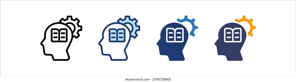 Learning Capability Icon Set Multiple Style Collection