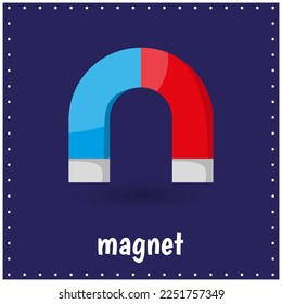 Learning cards for kids. Magnet. Tools. Educational worksheets for kids. Preschool activity