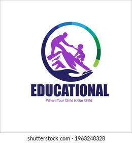 learning care parents and children logo designs simple modern