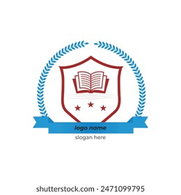 learning center logo design template or school logo template