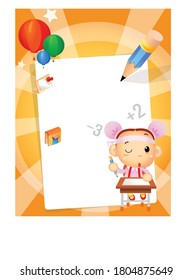 Fondo del evento de ilustración de caracteres de aprendizaje para niños
