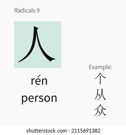 Learning chinese radicals. Learning cards