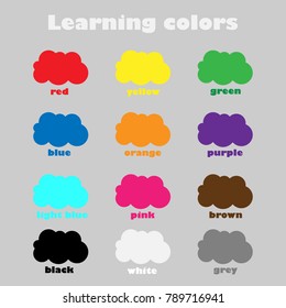 learning colors for children fun education game for kids colorful clouds preschool worksheet - Colors For Children learning colors for children fun education game for kids colorful clouds preschool worksheet - Colors For Children