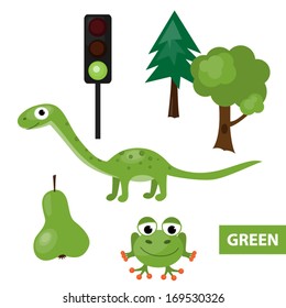Learning colors green