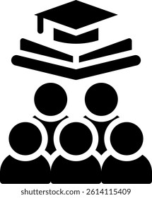 Learning Community Icon Glyph Vector Illustration