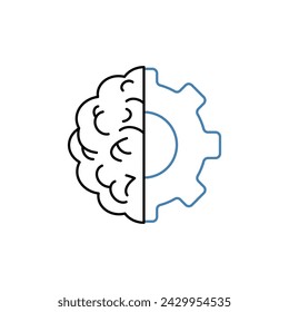 learning concept line icon. Simple element illustration. learning concept outline symbol design.