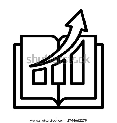 Learning Curve Icon Line Design Vector Illustration