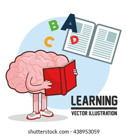 learning design. Colourful illustration. book icon