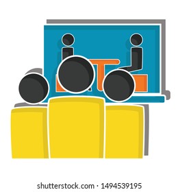 Learning and development 
concept on white background. Flat vector illustration.