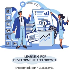 Learning for development and growth. Self-study, online emoloyee workshop education distance e-learning. Skill improvement. Self evolution program way to success. Goal achieving, professional training