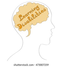 Learning disabilities vector background 