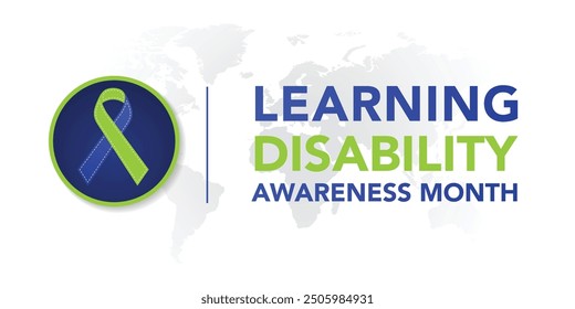 Learning Disability Awareness Month is observed every year on October. Holiday concept background, placard, banner design template Vector illustration background design.