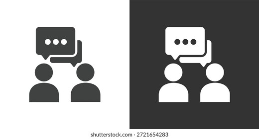 ícone Discussão de Aprendizagem. Ícone de série de glifos sólidos