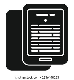 Learning ebook icon simple vector. Digital education. Online school